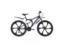 Велосипед Black One Totem FS 26 D FW черный/серый/серебристый 2018-2019