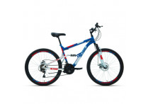 Велосипед 26' Altair MTB FS 26 2.0 disc 18 ск Синий/Красный 19-20 г