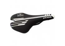 Седло вело ZEUS Z-1013 MTB Sport 278*140mm,рельсы сталь,анатомическое,черное-белое,290гр