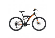 Велосипед Black One Flash FS 26 D черный/оранжевый 2020-2021 39608 (16')(HD00000373)
