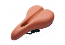 Седло вело DS-2416 MTB 270*180mm, 620гр,анатомическое,комфорт,эластомер,беж.коричневое