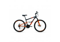 Велосипед 26' Altair MTB FS 26 2.0 disc 18 ск Темно-серый/Оранжевый 20-21 г