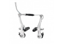 Alhonga тормоза V-brake hj-622ad7 для детских, складных, bmx, алюминий, рамки 95мм, пружина линейная, серебристые, с колодками hj-601.12 (60мм), 180г/колесо, передний+задний