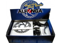 Alhonga тормоза дисковые мех. hj-md11+hj-327adv+2p передний+задний без торм. ручек - роторы 160мм, в коробке Alhonga тормоза дисковые мех. hj-md11+hj-327adv+2p передний+задний без торм. ручек - роторы 160мм, в коробке