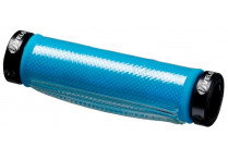 Velo грипсы vlg-918ad3+gel cover, 129 мм, пластик/гель/гелевое покрытие, с 2 грипстопами g1 lock, двусторонние, чёрно-синие, торг.уп