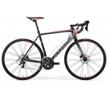 Велосипед Merida SCULTURA Disc-400 Silk Black (Silver/Red) 2018
