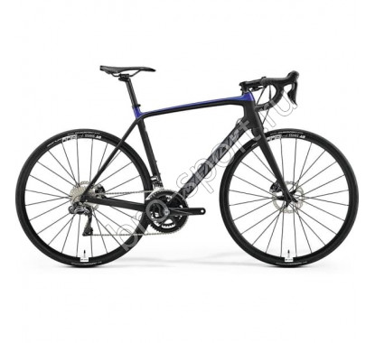 Велосипед Merida SCULTURA Disc 7000-E MattBlack GlossyBlue (Silver) 2019