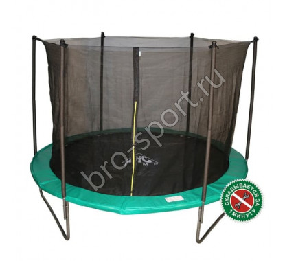 Батут DFC JUMP 10ft с сеткой, складной, чехол, green (305см)
