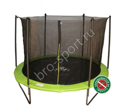 Батут DFC JUMP 10ft с сеткой, складной, чехол, apple green (305см)
