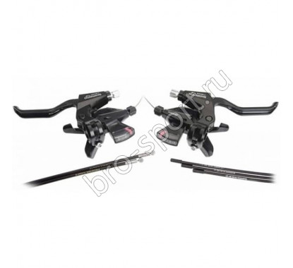 Шифтер/тормозная ручка Shimano Altus M310 лев/пр 3x8 тр.+оплетк черный ESTM3102PTA3L