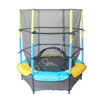 Батут DFC JUMP KIDS 55' желт/син, сетка (137см)