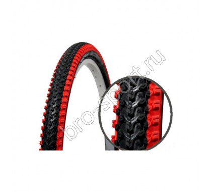 Велопокрышка 26' Trix 26х2,125 725 black/red XYD-001-005