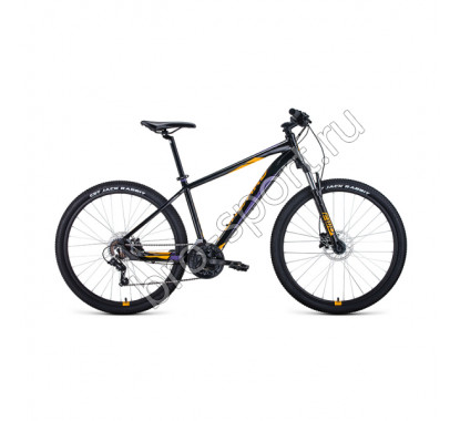 Велосипед 27,5' Forward Apache 27,5 3.2 disc AL Черный/Оранжевый 20-21 г