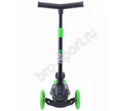 Самокат 3-х колесный RIDEX 3D Robin, 120/90 мм, неоновый зеленый