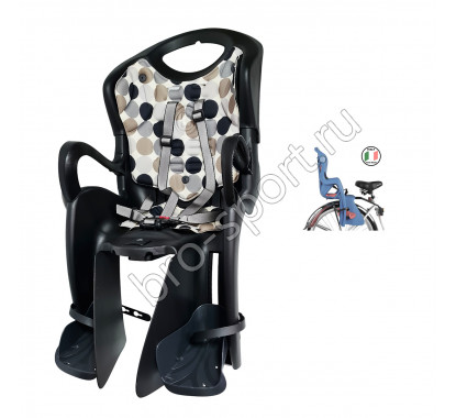 BELLELLI Сидение заднее Tiger Standard B-Fix, BLACK BUBBLES, до 22кг