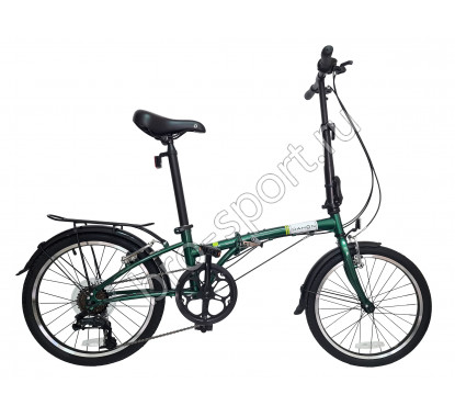 Велосипед DAHON Dream D6 складной, Turkish green. Крылья, багажник, подножка