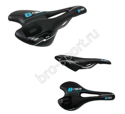 Седло B-RACE B-ARGO чёр./голуб. с отв. рельсы CR-MO