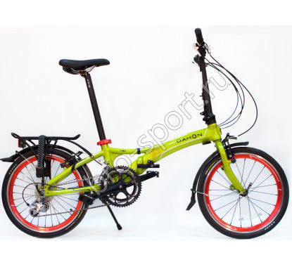 Складной велосипед Dahon Visc D18 салатовый 18 скоростей, колеса 20